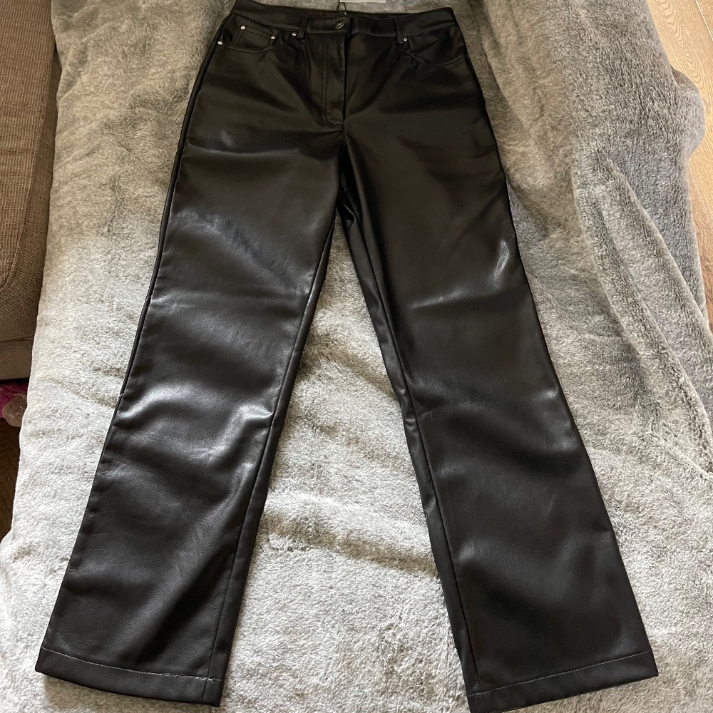 Faux leather pants NWT